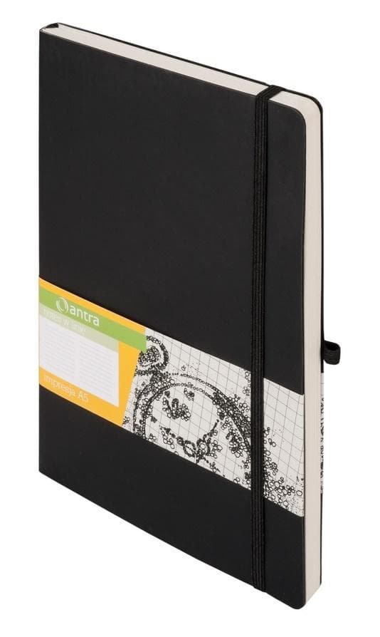 Notebook A5 Impresja Line Svart ANTRA