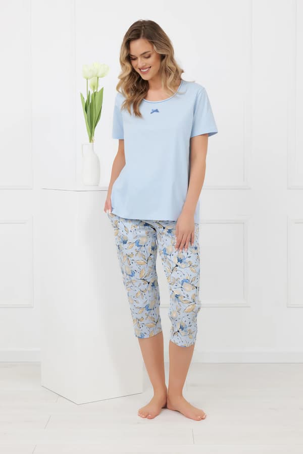 Dampyjamas med korta ärmar, 3/4-byxor Celozja S