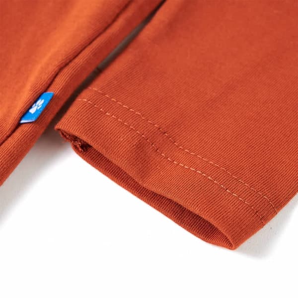 Børne langærmet T-shirt, lys rust, 104