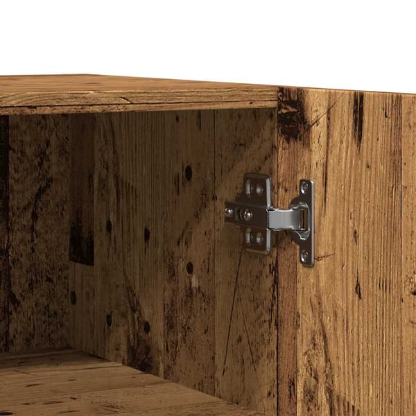 vidaXL kommode, antik træ, 100x36x60 cm, træbaseret materiale