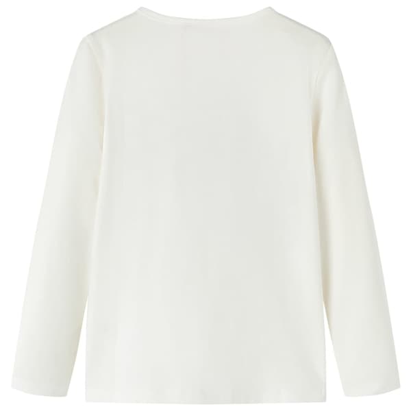 Barn långärmad T-shirt, ecru, 104