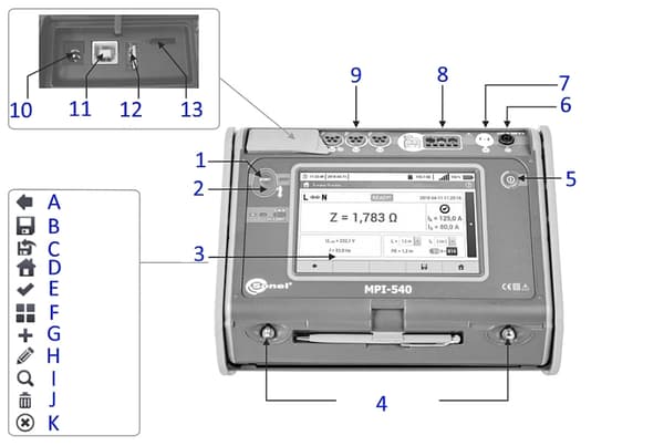 SONEL MPI-540 Start -monitoimimittari sähköasennusparametreille