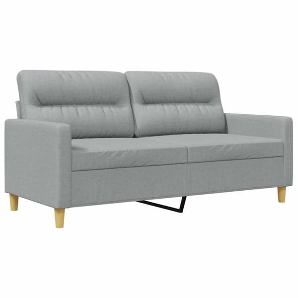 vidaXL 2-sitssoffa ljusgrå 140 cm tygklädsel
