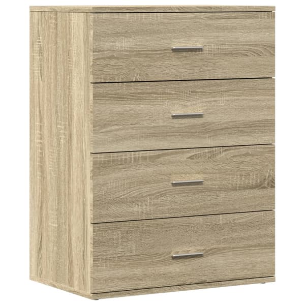 vidaXL kommode, Sonoma eg, 60x39x80 cm, træbaseret materiale