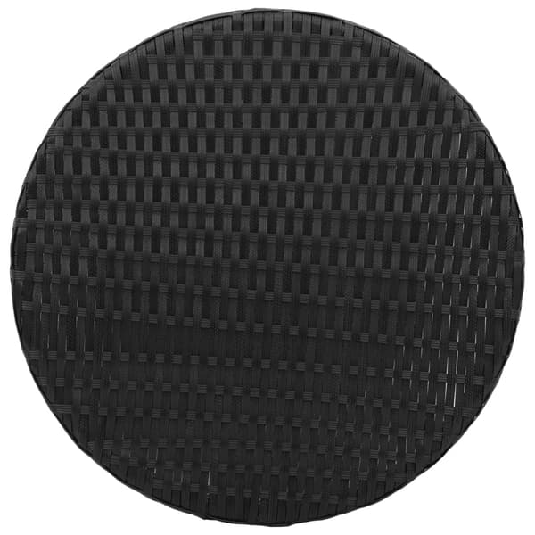 vidaXL 3-delt bistrosæt med hynder, sort, polyrattan