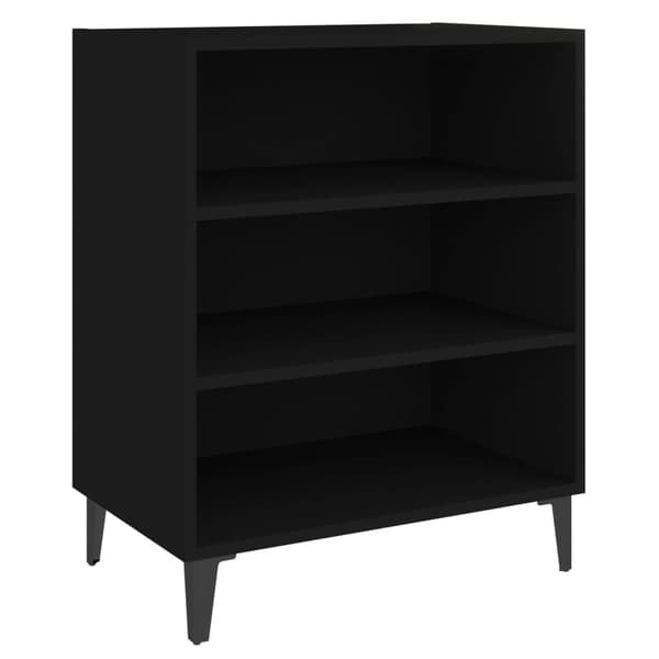 vidaXL sort skab, 57x35x70 cm, spånplade
