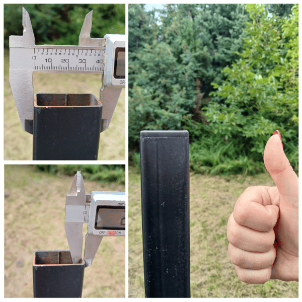 Invändig lock för profilstolpetak 40x20 100 ST grå