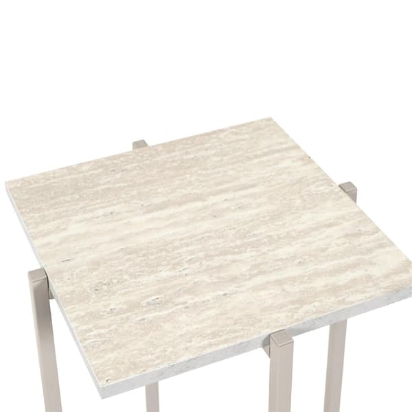 Set med 2 dekorativa blomställningar terranova beige