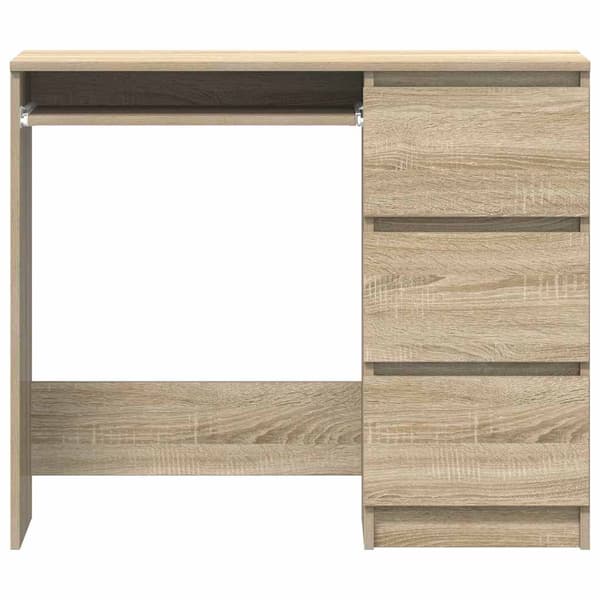 vidaXL skrivebord, Sonoma eg, 90x45x76 cm, spånplade
