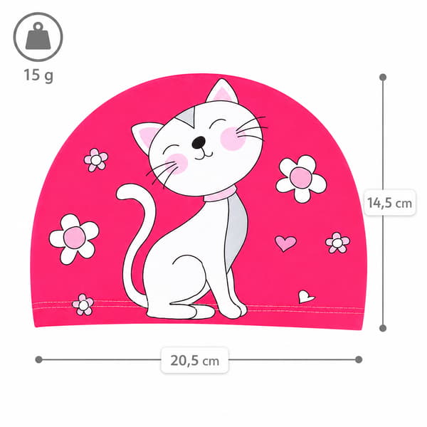Aqua-Sport junior polyesterblockering tryckt kattblommig rosa AS8642