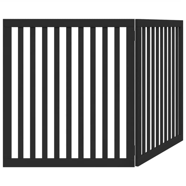 vidaXL foldbar hundegitter, 2 paneler, sort, 160 cm