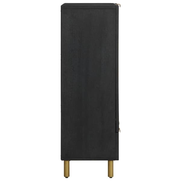 vidaXL skab, sort, 60x33x100 cm, træbaseret materiale