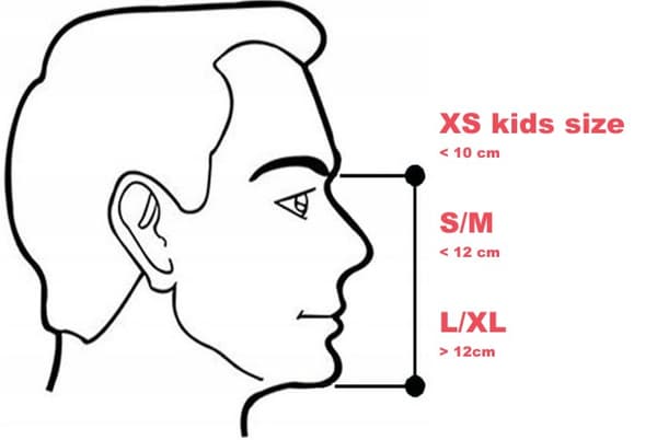 MASTER Blå XS Dykmask