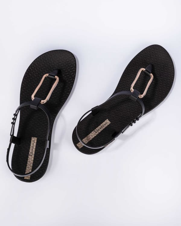 Ipanema Class Modern Sandal Fe Sort/Guld [83768 BN541] størrelse 37