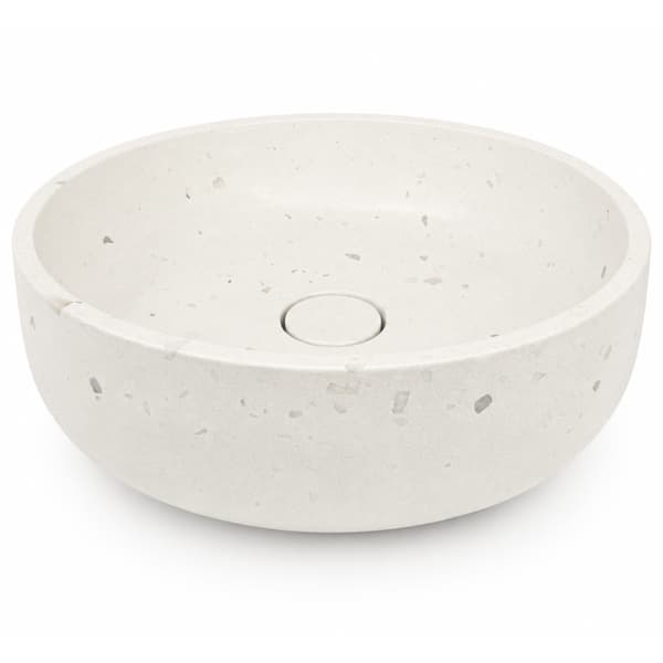 Oval Terrazzo bordvask med prop - Aquaterris