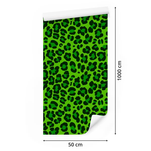 Pullonvihreä ja limenvihreä nahkatapetti 50x1000 cm