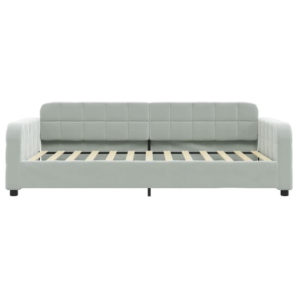 vidaXL Bäddsoffa ljusgrå 80x200 cm klädd i sammet