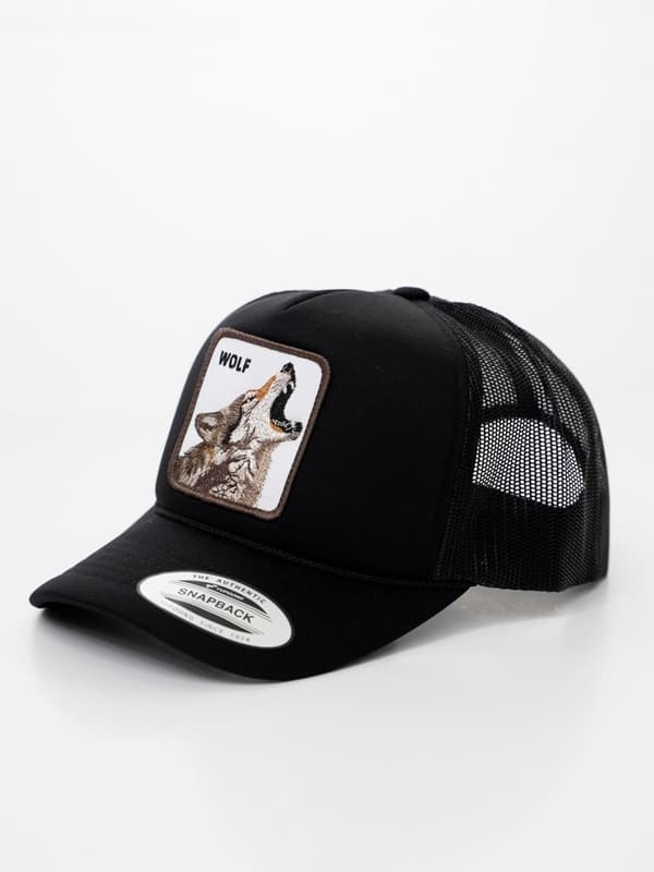 MyStars Wolf 2.0 Sort Trucker Kasket med Wolf Uni