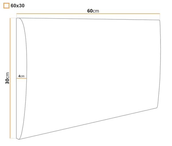 Klädd panel 60x30 Mono 248 (Svart)