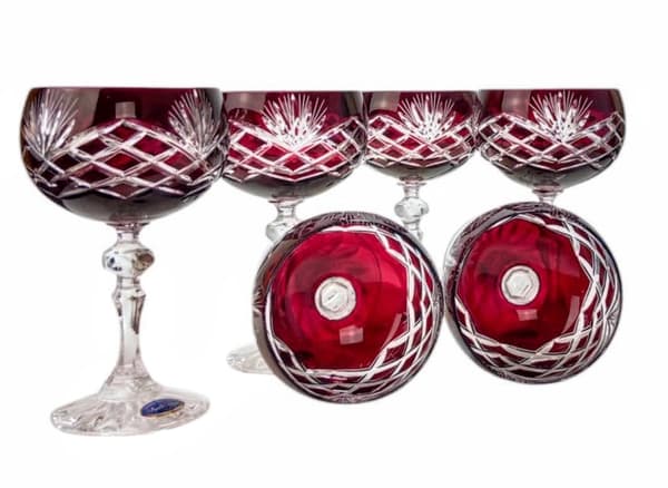 Rubin krystal champagneglas 150ml ananas