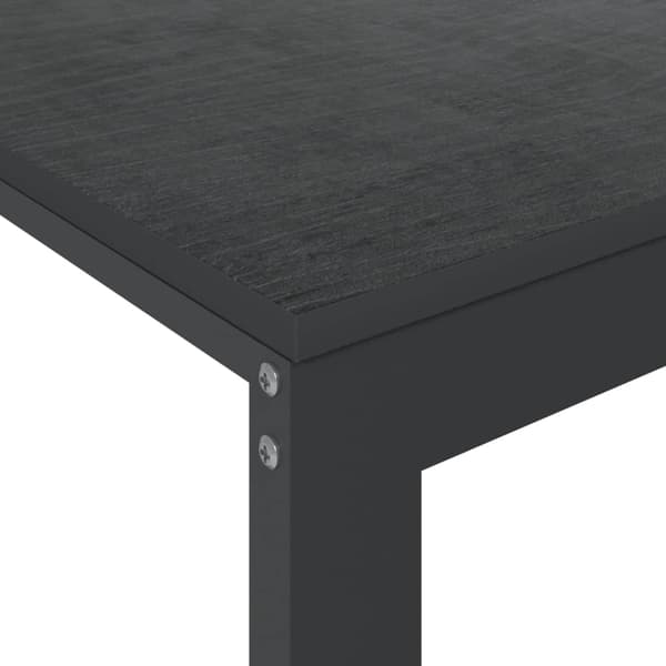 vidaXL computerbord, sort, 110x60x73 cm, spånplade