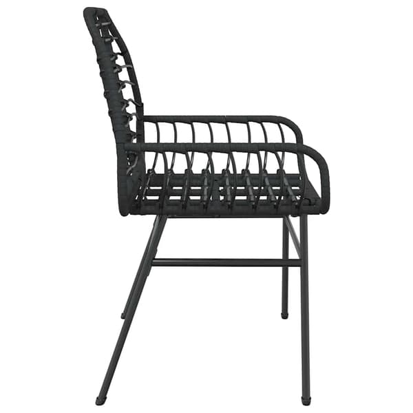 vidaXL havestole, sæt med 2, sort, polyrattan