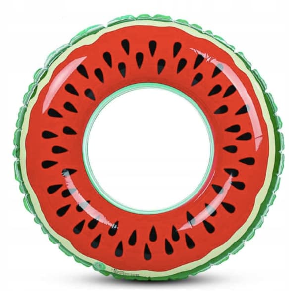 Oppustelig vandmelon strandring til poolen, vandbadering, 80 cm