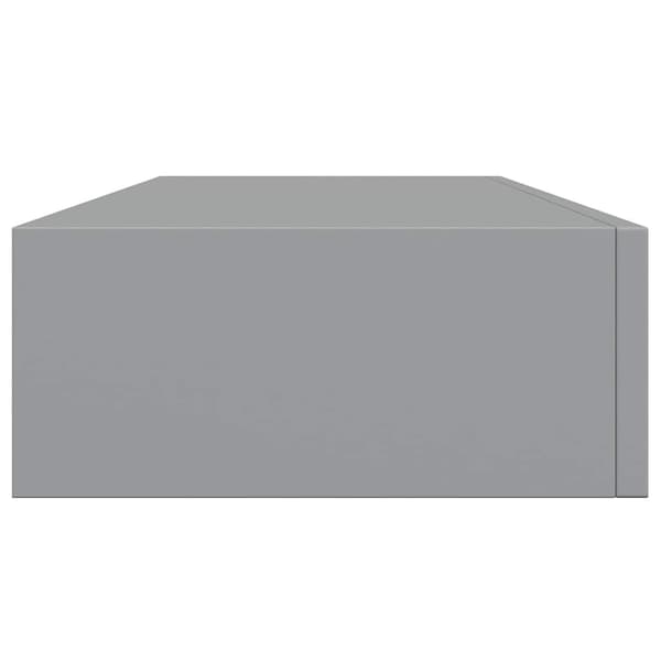 vidaXL Seinähyllyt laatikolla, 2 kpl, harmaa, 60 x 23,5 x 10 cm, MDF