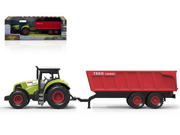 Traktor med släpvagn 1:36 ljusljud