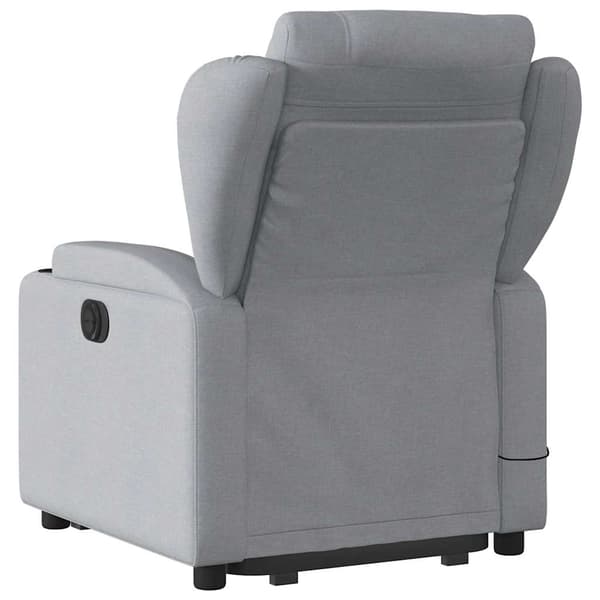 vidaXL Elektrisk lyftande massagefåtölj ljusgrå