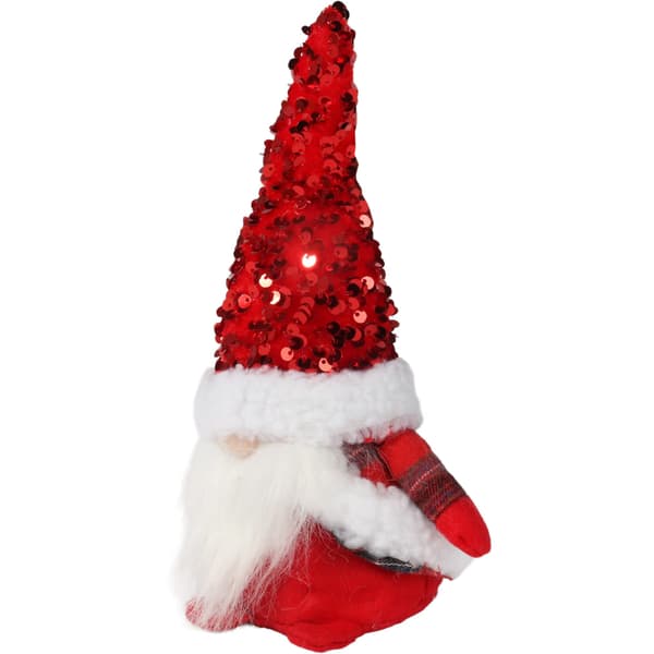 Julegrasprydnad med dværgtomte, gave 25 cm