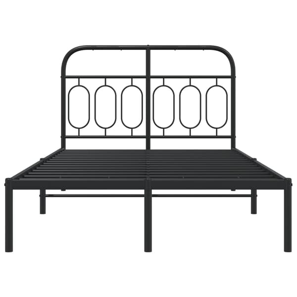vidaXL metalsengestel med hovedgærde sort 120x190 cm