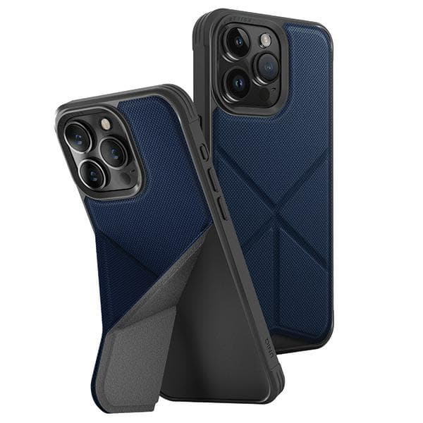 UNIQ Transforma MagSafe Stand-cover til iPhone 15 Pro, blå