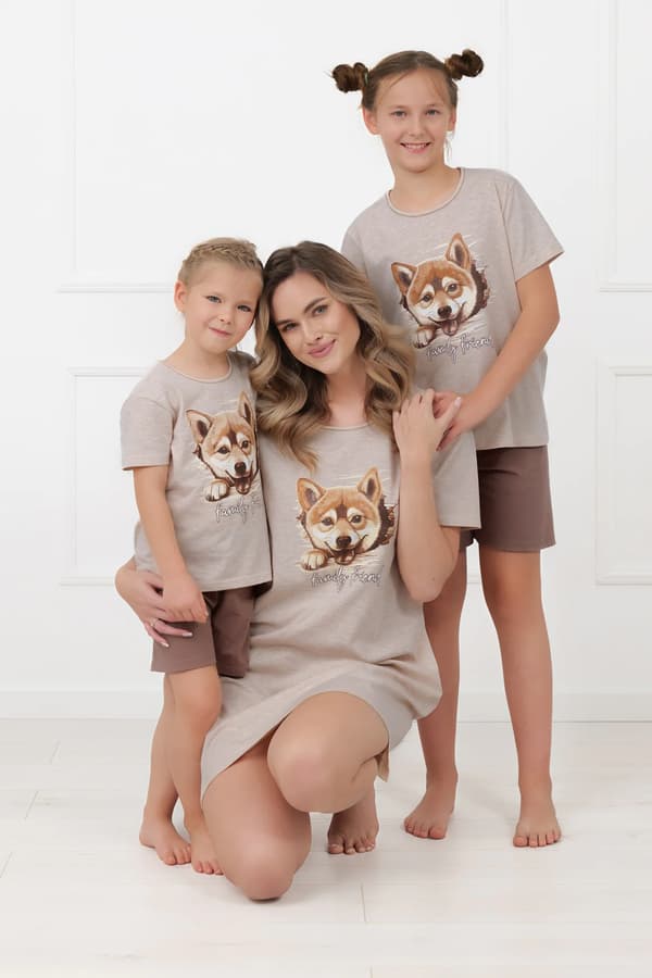Shiba kortærmet pyjamas til piger, 4 år