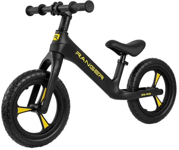 Milly Mally Ranger svart 12" balanscykel