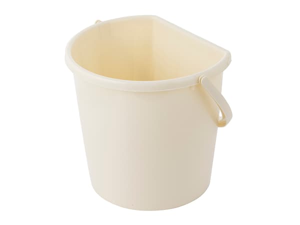 Väggmonterad plasthink med lock 11 liter krämfärgad - Ben