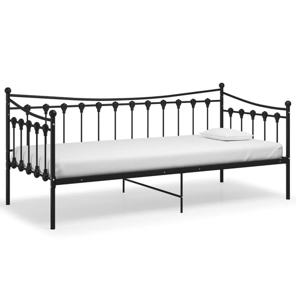 vidaXL sofastel sort metal 90x200 cm