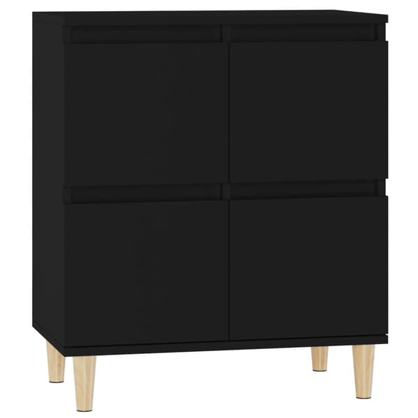 vidaXL kommode, sort, 60x35x70 cm, træbaseret materiale