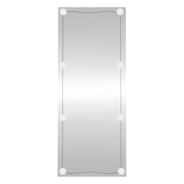 vidaXL Väggspegel med LED, 40x100 cm, Glas, Rektangulär