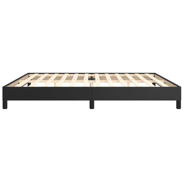 vidaXL Sängram svart 200x200 cm konstläder