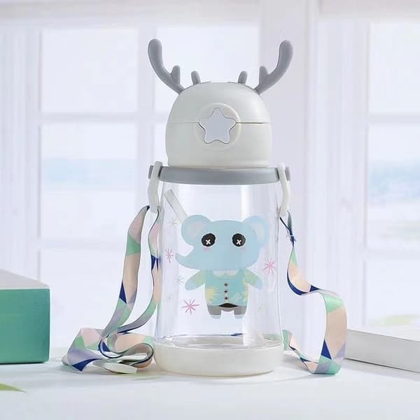 Vattenflaska Barnflaska med sugrör 600 ML BD30B