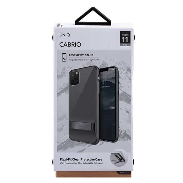UNIQ Cabrio iPhone 11 -kotelo harmaa/savunharmaa