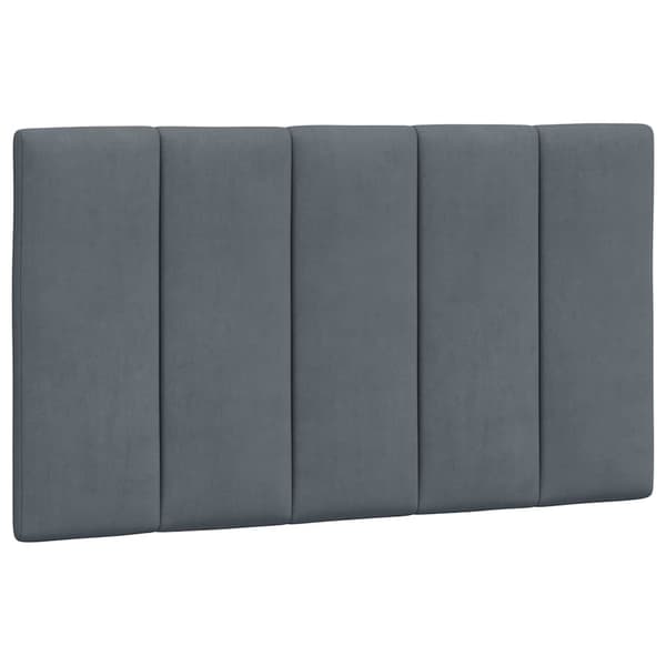 vidaXL Sängynpäädyn tyyny, tummanharmaa, 90 cm, sametti