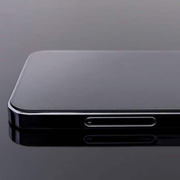 SÆT 2x Fuldskærms hærdet glas med ramme til iPhone 15 Pro Max sort