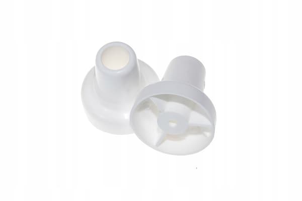 Dobbelt plastbeslag til gardinstang diameter 28 mm Hvid 2 stk.