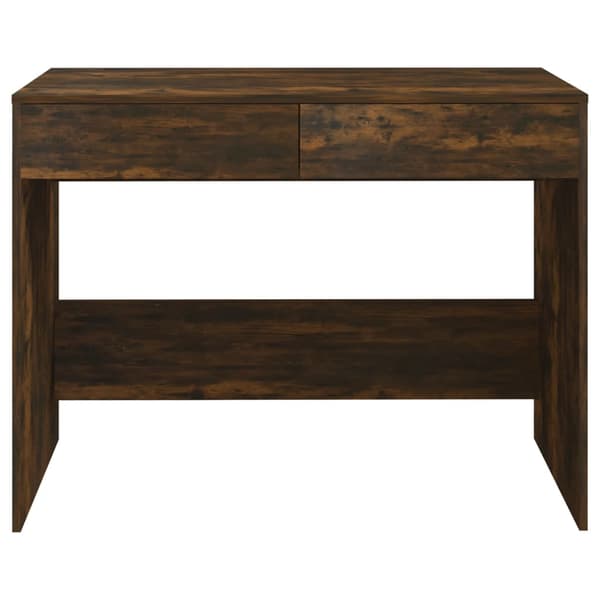 vidaXL skrivebord røget eg 101x50x76,5 cm spånplade