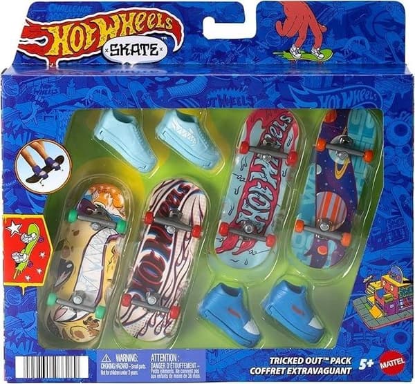 Hot Wheels Skateboard 4-pack + skor