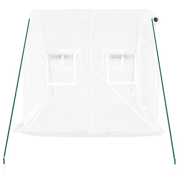 vidaXL Växthus med stålram, vit, 4 m², 2x2x2 m
