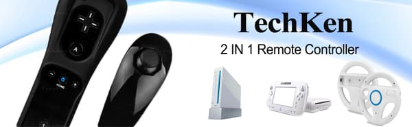 Wii Remote Nunchuck TechKen Wii/Wii U:lle