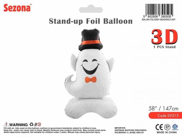 Halloween-aaveilmapallo hatulla 147 cm